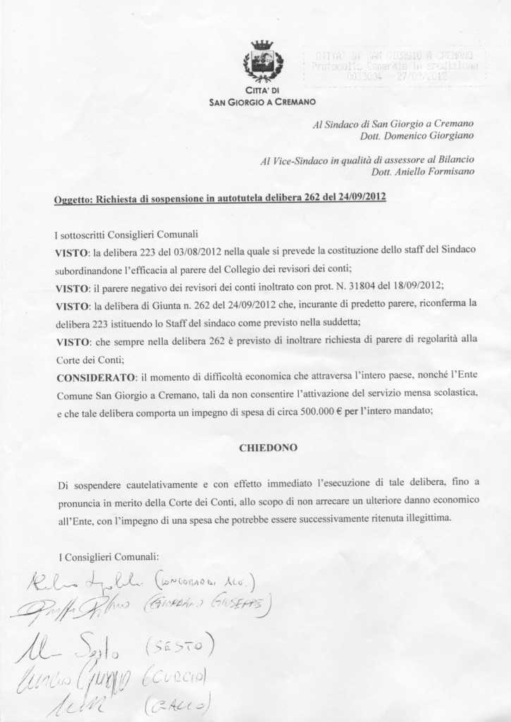 richiesta sospensione opposizione richiesta sospensione opposizione